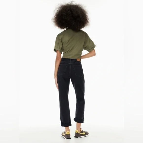 Aritzia Denim Forum Boyfriend High Rise Loose 28L Washed Black Jeans - Sz 24 - Picture 3 of 16